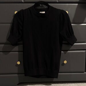 Minnie Rose Classic Black Knit Top